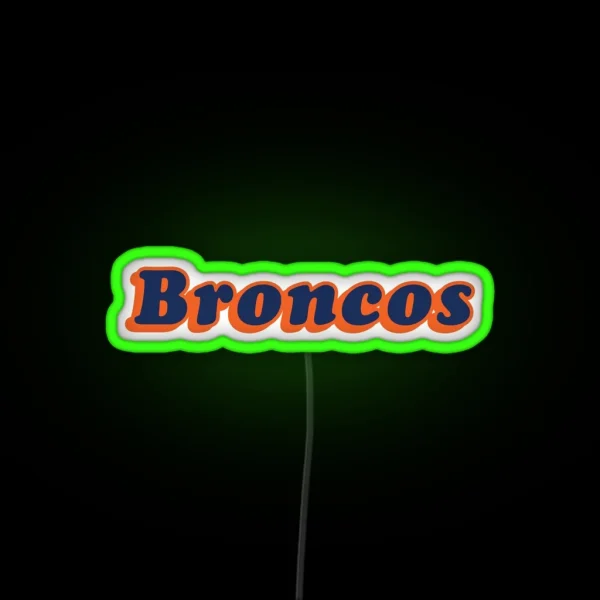 Denver Broncos RGB Neon Sign