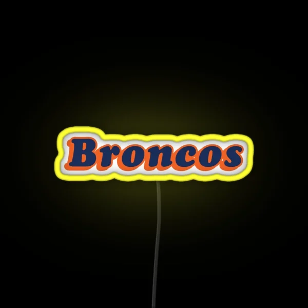 Denver Broncos RGB Neon Sign