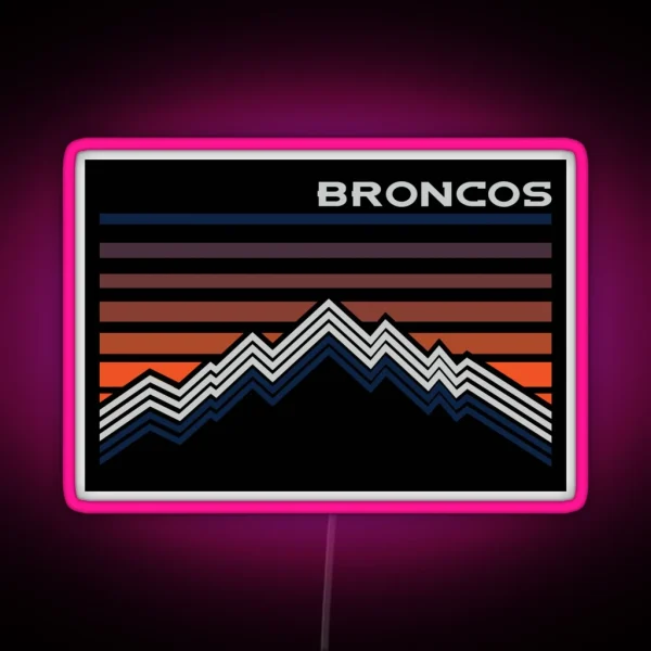 Denver Broncos RGB Neon Sign