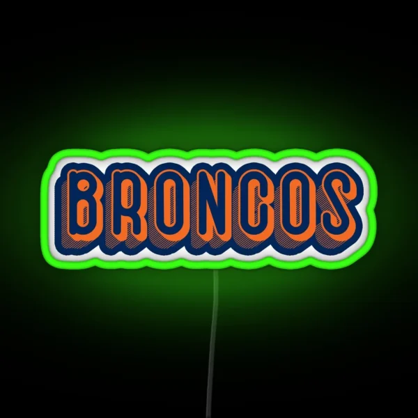 Denver Broncos RGB Neon Sign