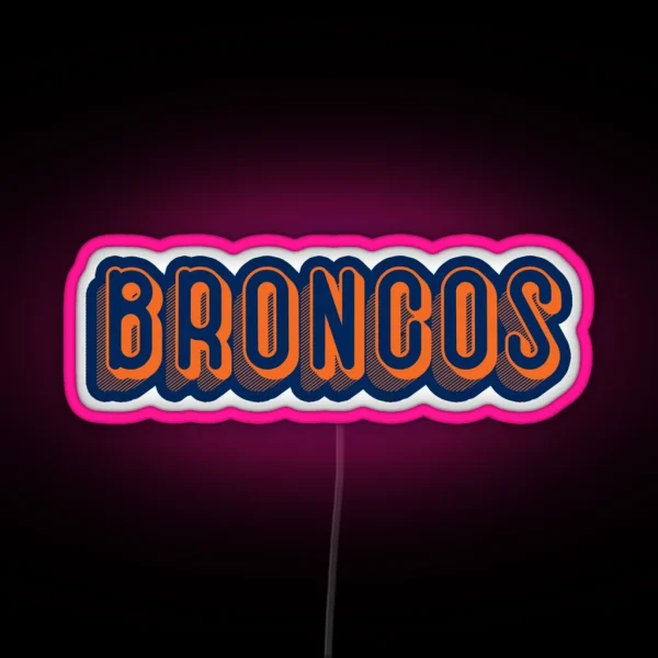 Denver Broncos RGB Neon Sign