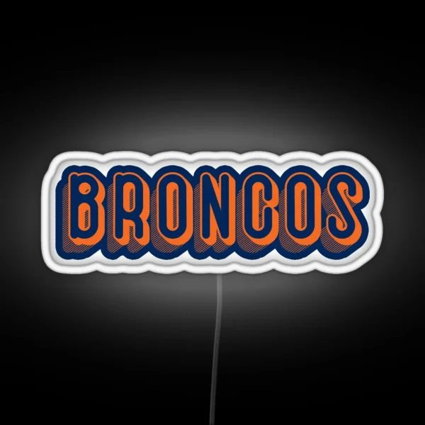 Denver Broncos RGB Neon Sign