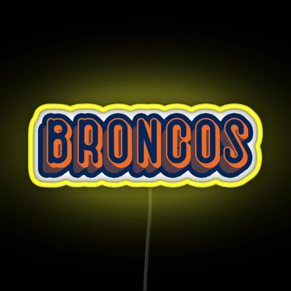 Denver Broncos RGB Neon Sign