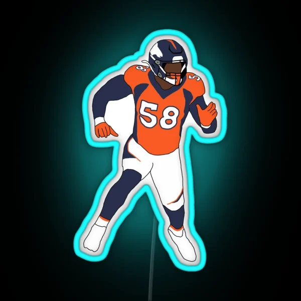 Denver Broncos Von Miller RGB Neon Sign