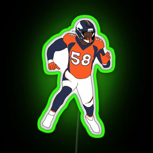 Denver Broncos Von Miller RGB Neon Sign