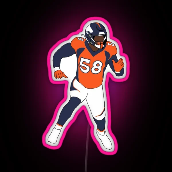 Denver Broncos Von Miller RGB Neon Sign