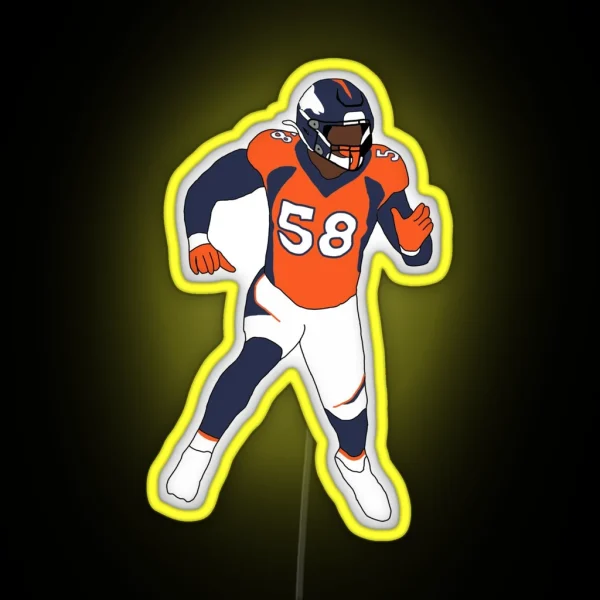 Denver Broncos Von Miller RGB Neon Sign