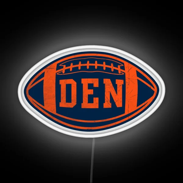 Denver Retro Throwback Football RGB Neon Sign