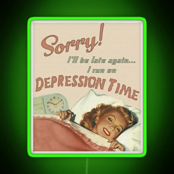 Depression Time RGB Neon Sign