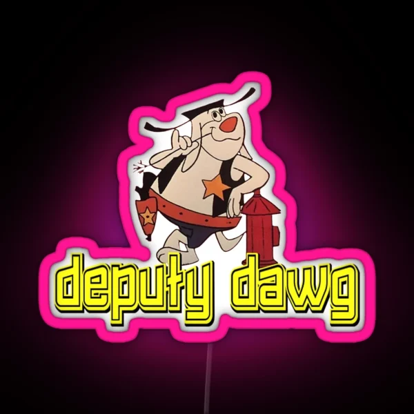 Deputy Dawg Morning Cartoons 1 RGB Neon Sign