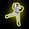 RGB LED neon sports decor, Derek Jeter themed jump throw.