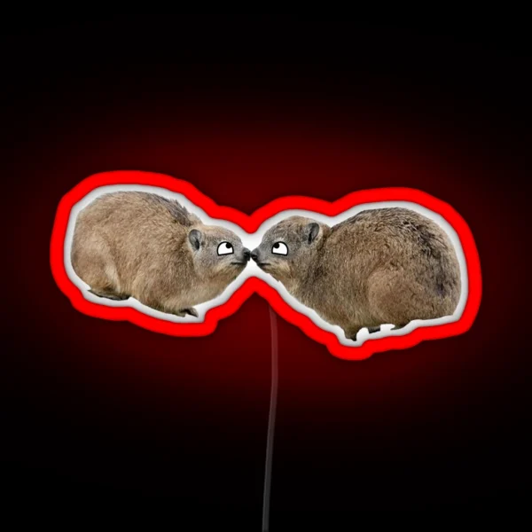 Derpy Eyed Hyrax RGB Neon Sign