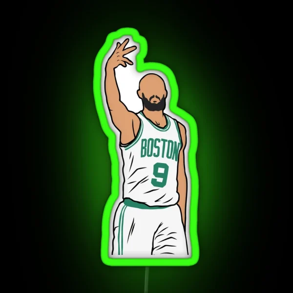 Derrick White 3 Point Celebration RGB Neon Sign