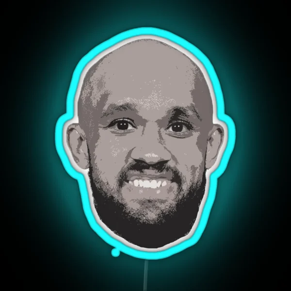 Derrick White Bald Funny Face Viral RGB Neon Sign