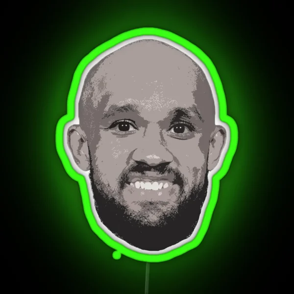 Derrick White Bald Funny Face Viral RGB Neon Sign