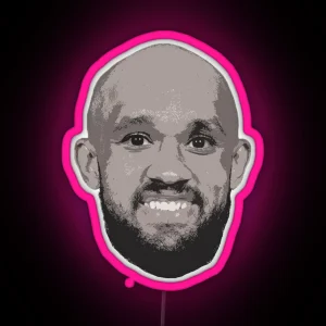 Derrick White Bald Funny Face Viral RGB Neon Sign