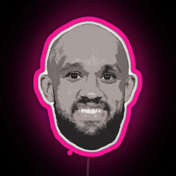 Derrick White Bald Funny Face Viral RGB Neon Sign