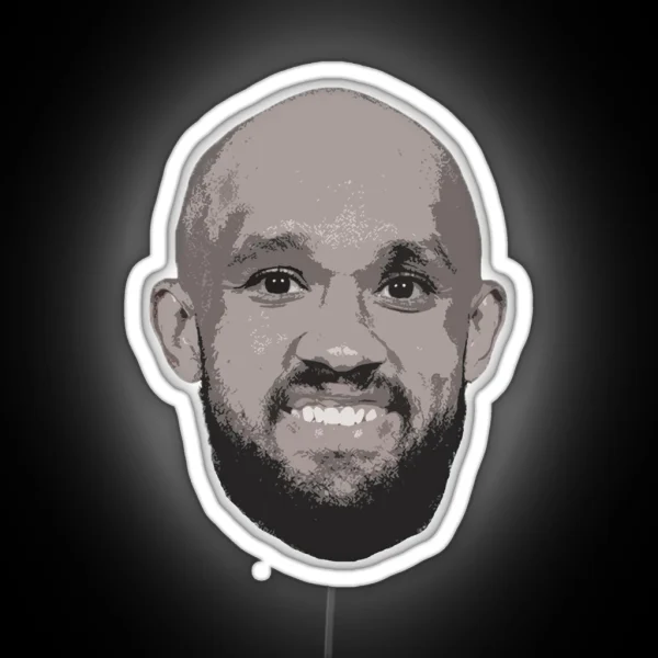 Derrick White Bald Funny Face Viral RGB Neon Sign