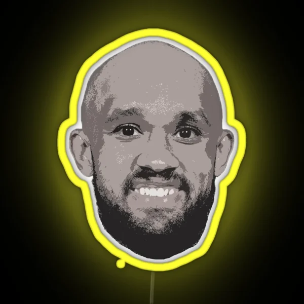 Derrick White Bald Funny Face Viral RGB Neon Sign