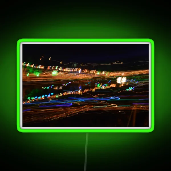 Derwent River Light Trails 1 RGB Neon Sign