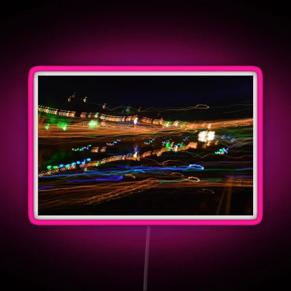 Derwent River Light Trails 1 RGB Neon Sign