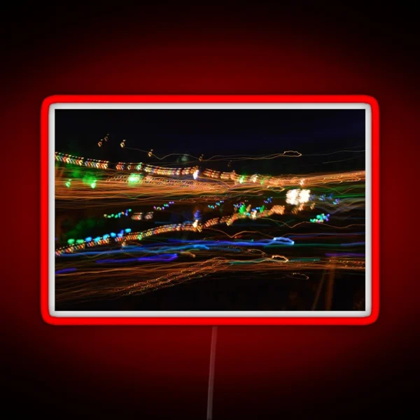 Derwent River Light Trails 1 RGB Neon Sign