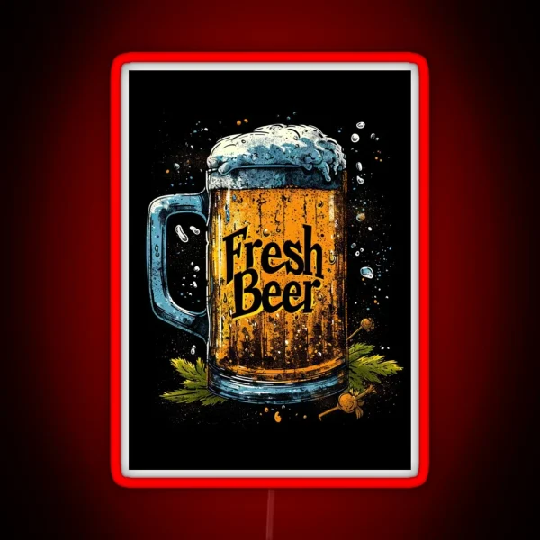 Design Fresh Beer RGB Neon Sign