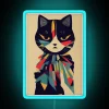 Vibrant Designer Cat Neon Sign Featuring AI-Generated Artwork & Colors.