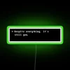 Motivational home decor with customizable RGB colors and inspirational phrase