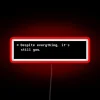 Vintage-inspired neon sign with customizable RGB color shifting effects always.