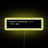 Customizable RGB Neon Sign with Inspirational Quote and Enduring Message