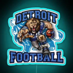 Detroit Football RGB Neon Sign