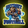Customizable Detroit Lions NFL Team Logo RGB LED Neon Sign