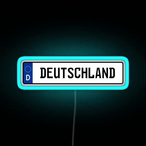 Deutschland Kennzeichen RGB Neon Sign