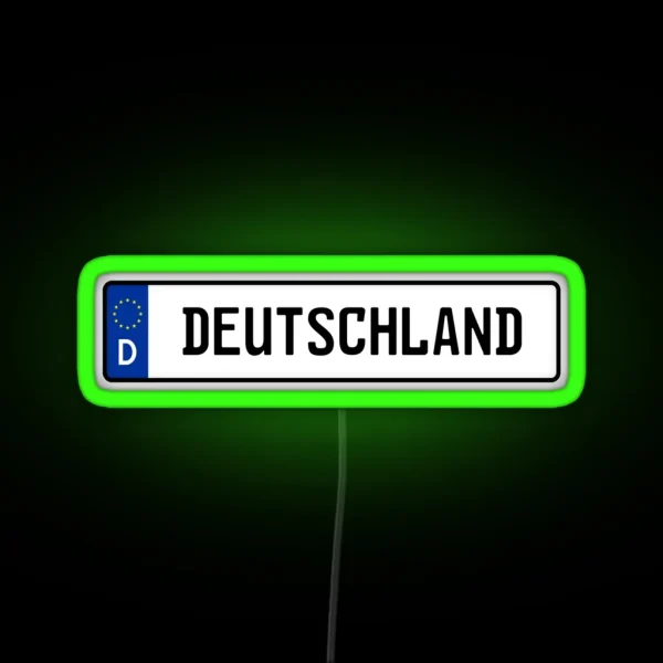 Deutschland Kennzeichen RGB Neon Sign