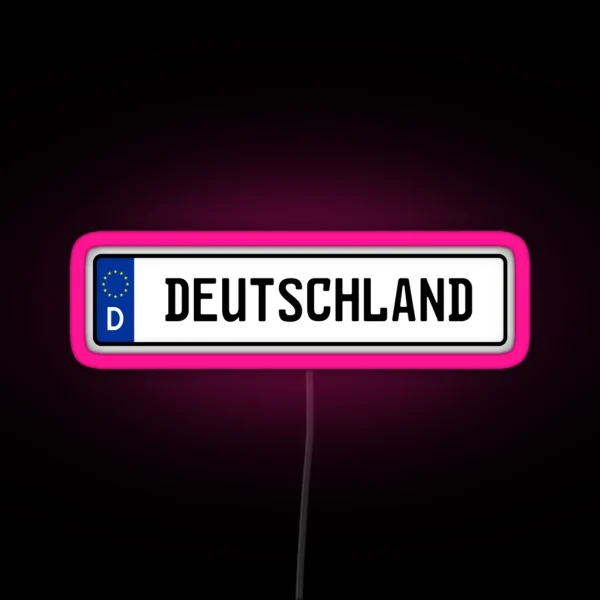 Deutschland Kennzeichen RGB Neon Sign