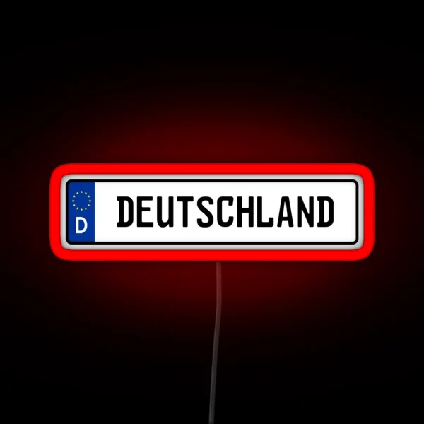 Deutschland Kennzeichen RGB Neon Sign