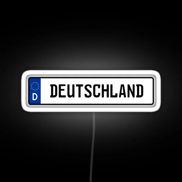 Deutschland Kennzeichen RGB Neon Sign