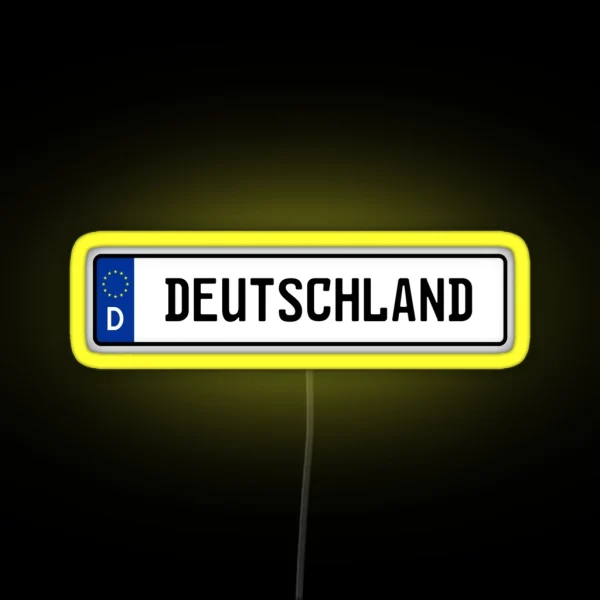 Deutschland Kennzeichen RGB Neon Sign