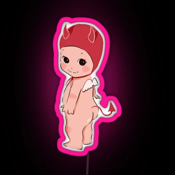 Devil Cherub Red Devil Angel Trinket Sonny RGB Neon Sign