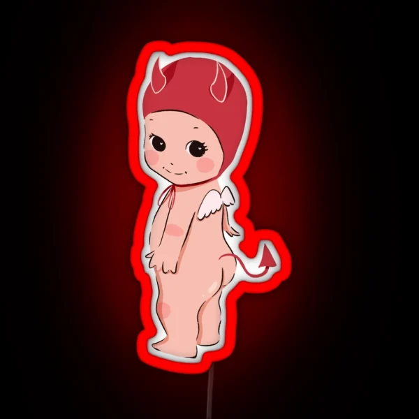 Devil Cherub Red Devil Angel Trinket Sonny RGB Neon Sign