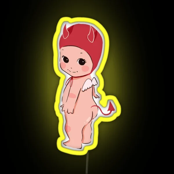 Devil Cherub Red Devil Angel Trinket Sonny RGB Neon Sign