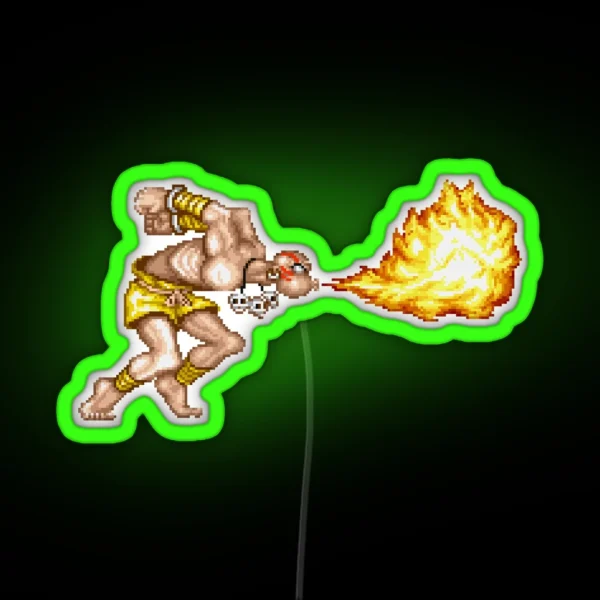 Dhalsim Yoga Inferno RGB Neon Sign