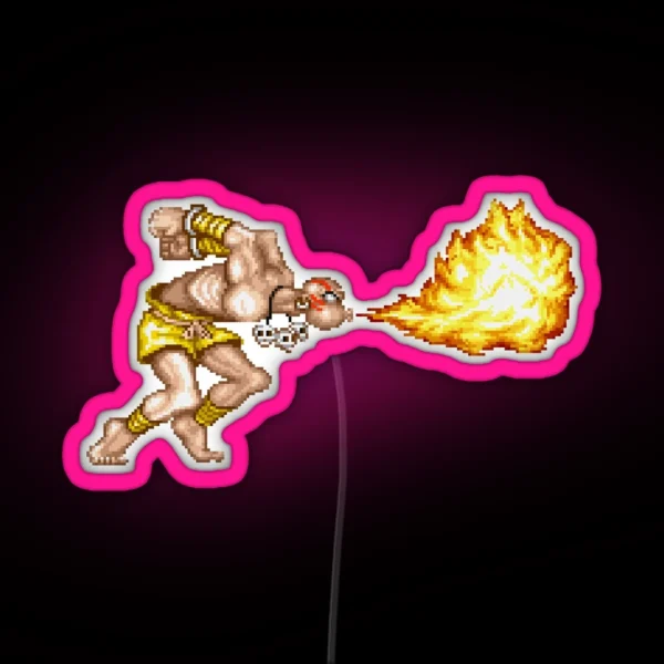 Dhalsim Yoga Inferno RGB Neon Sign