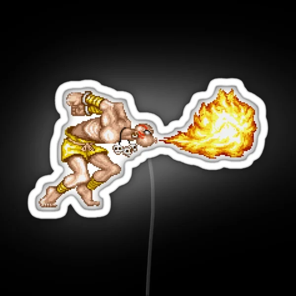 Dhalsim Yoga Inferno RGB Neon Sign