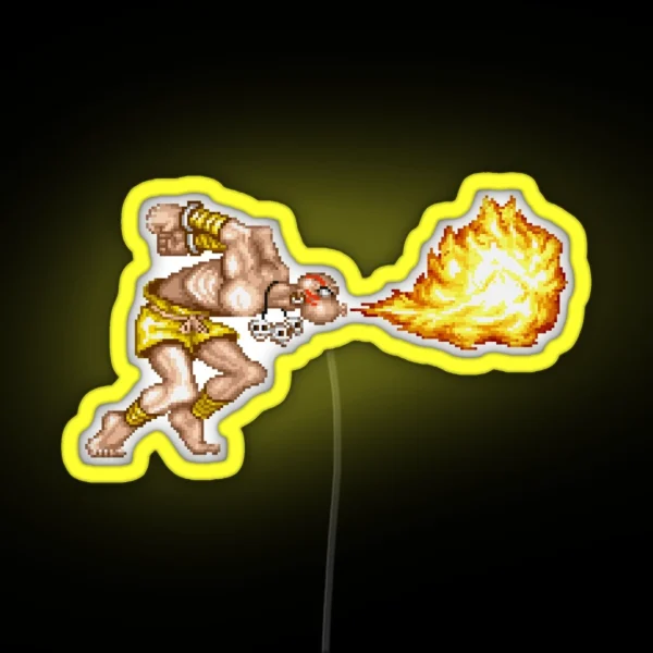 Dhalsim Yoga Inferno RGB Neon Sign