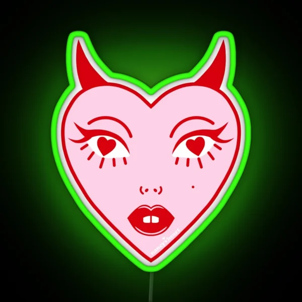 Diabla Face RGB Neon Sign