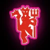 Vibrant red and blue neon art LED display decoration