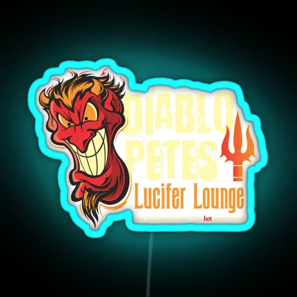 Diablopete S Lucifer Lounge RGB Neon Sign