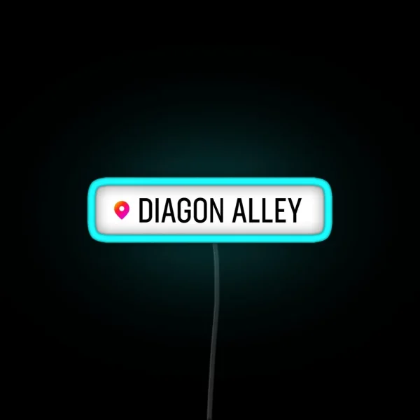 Diagon Alley Location RGB Neon Sign